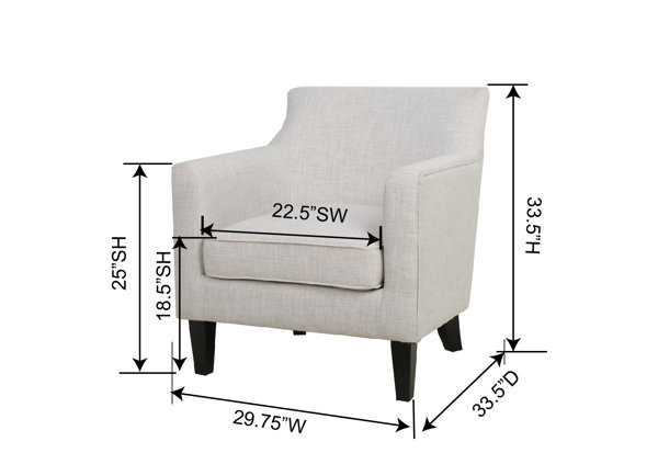 Armchair discount standard size